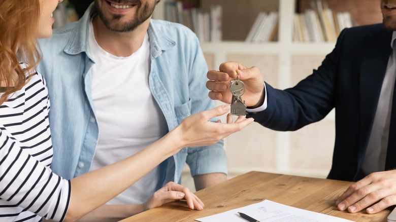 Couple buying a house 