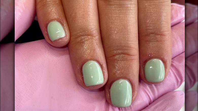 mint green nail polish 