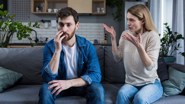 Woman criticizing partner