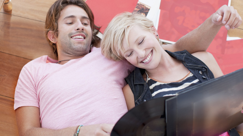 couple listening to music