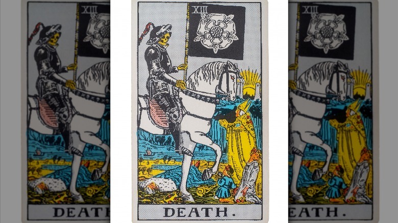 Tarot Death card with skeleton