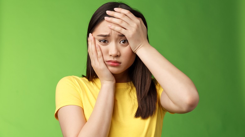 Woman feeling emotionally drained