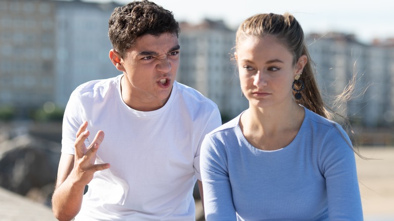 A couple having an argument