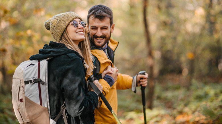 Couple hiking