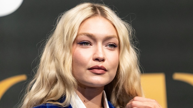 Gigi Hadid wearing winged eyeliner