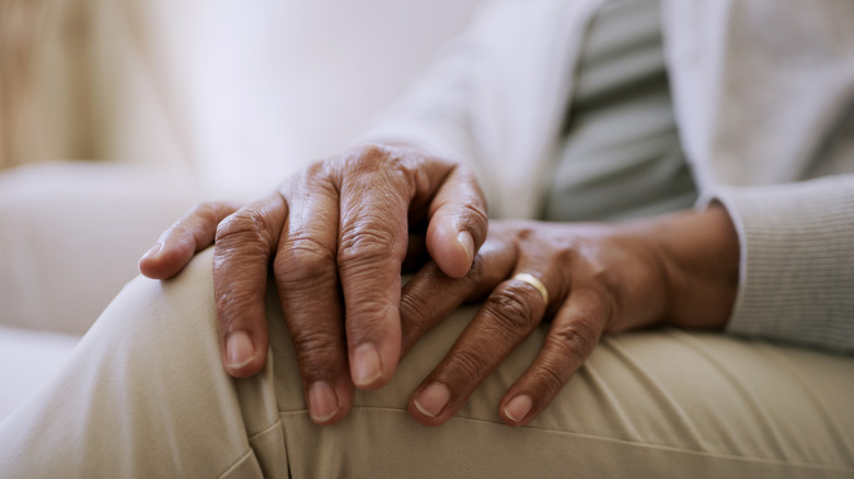 An older woman's hands