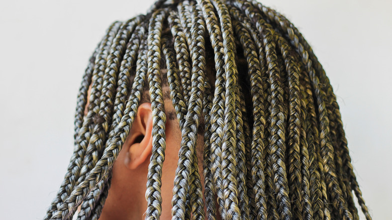 Woman with box braids