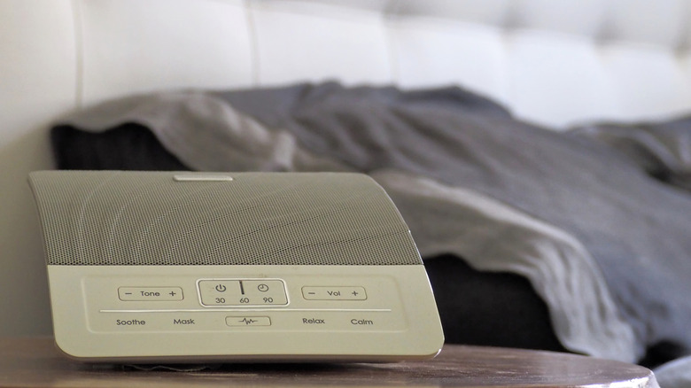 Sound machine at bedside