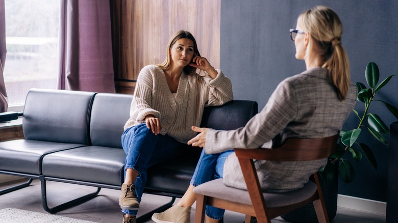 Woman in therapy session