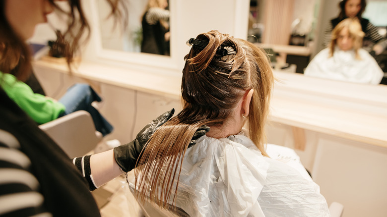 Woman at a salon