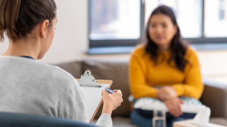 Woman in therapy session