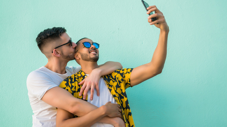 couple taking selfie