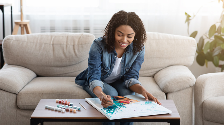 woman painting