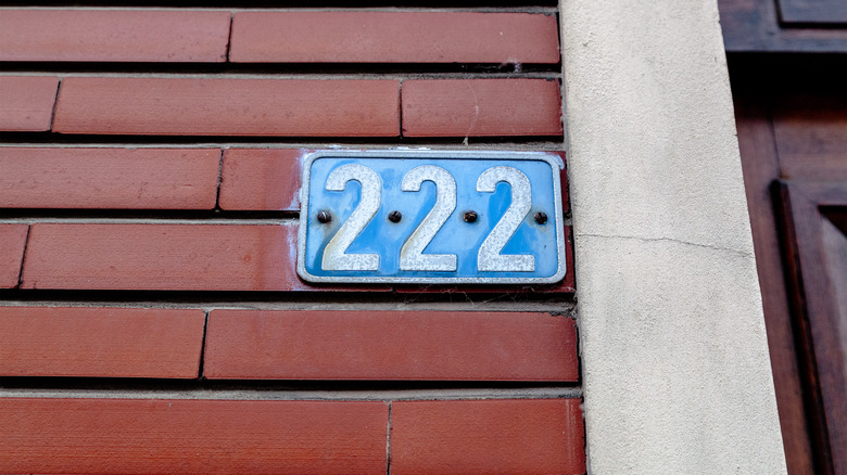House with the number 222