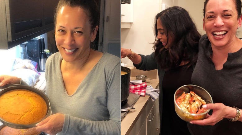 Kamala Harris cooking without makeup in 2018