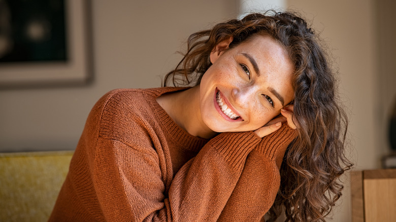 woman smiling