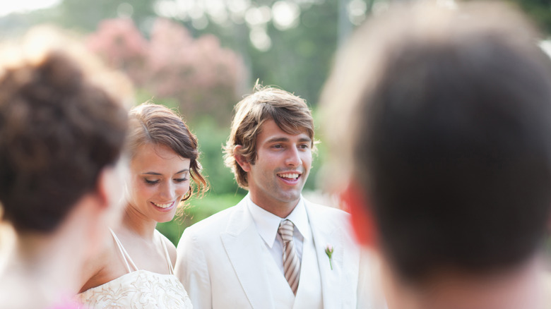 Shot of couple at wedding