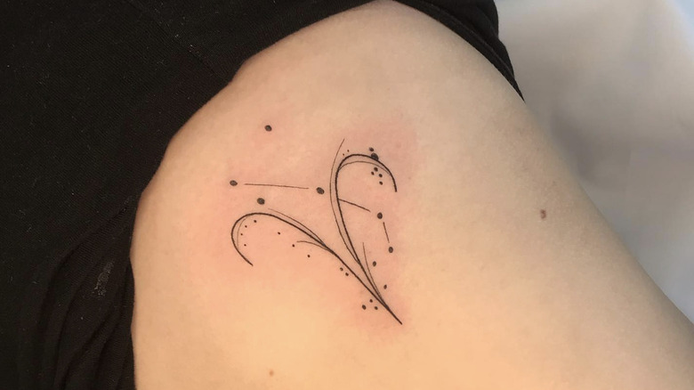 healed piece of mine, a sun with cancer constellation and a moon with aries  constellation :) : r/sticknpokes