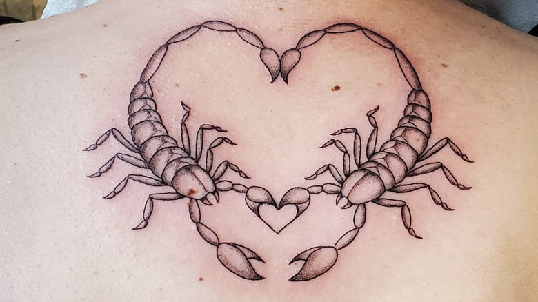 Scorpio heart tattoo