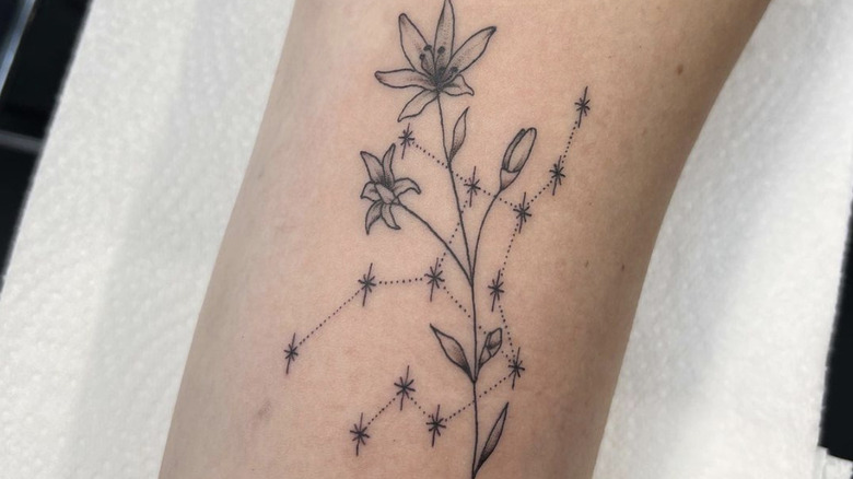 Virgo constellation tattoo
