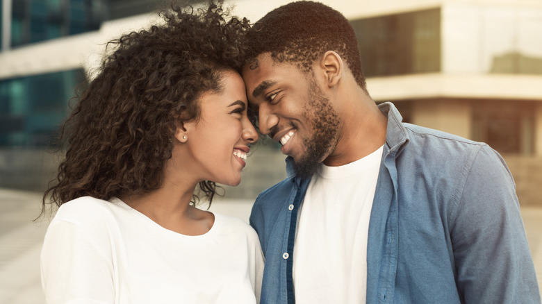 couple making eye contact