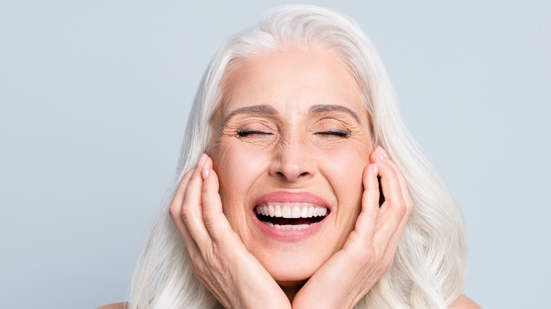 Woman with veneers