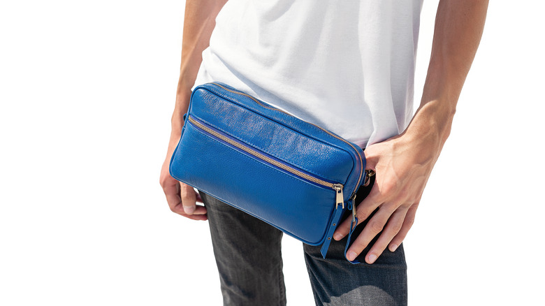 Blue fanny pack