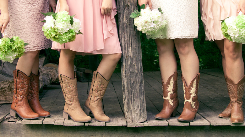 bridesmaids wear cowboy boots 