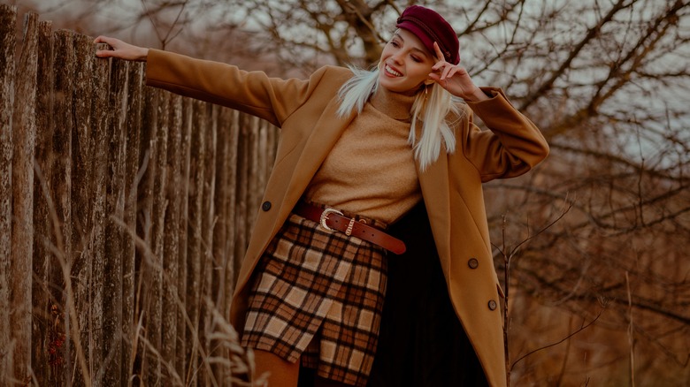 plaid skirt