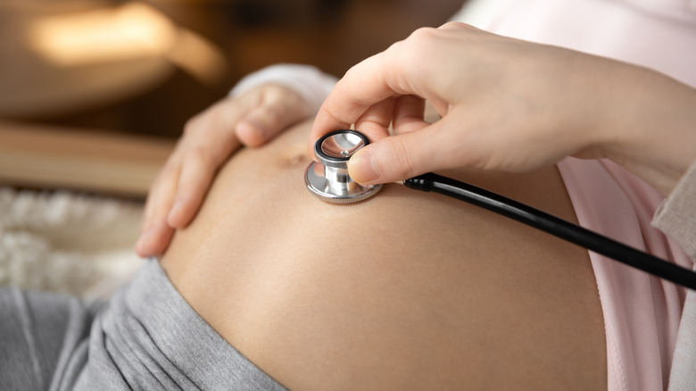 Pregnant woman getting check-up