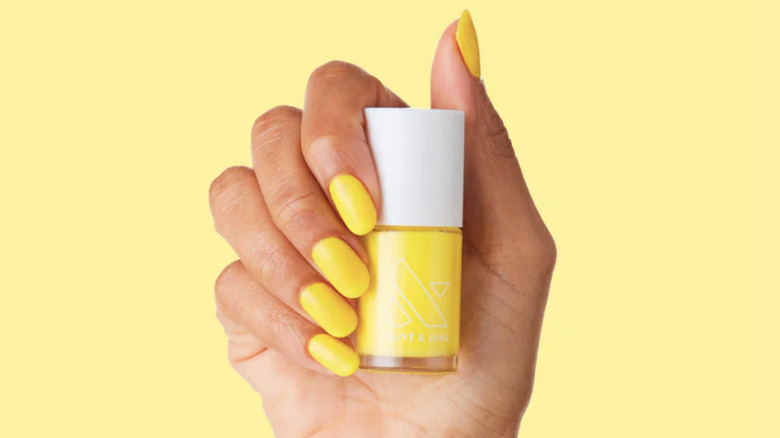Yellow nail polish