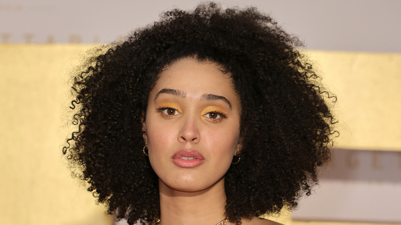 woman with orange eyeshadow