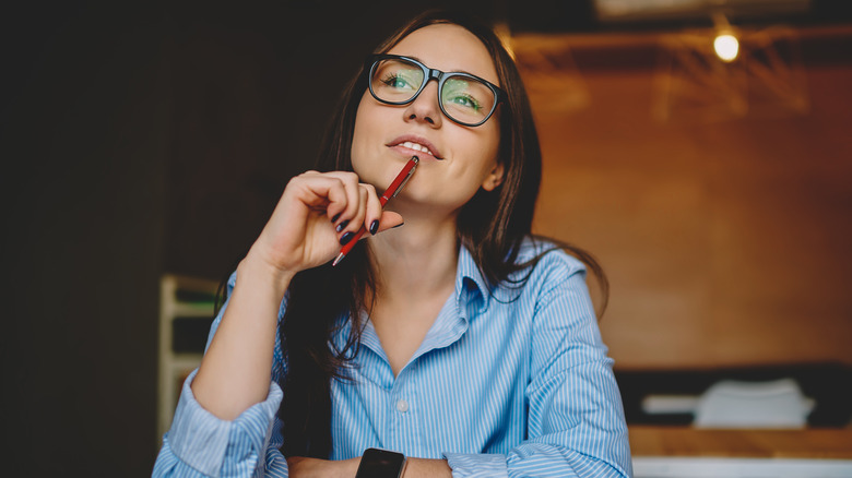 thoughtful woman