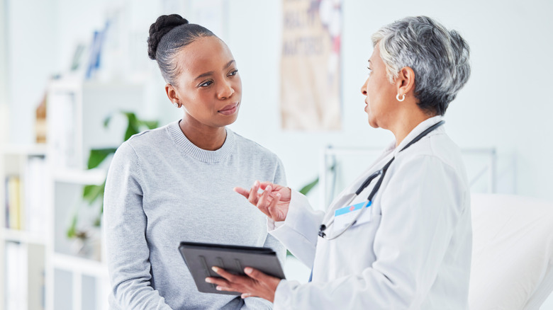 Woman at doctor's appointment