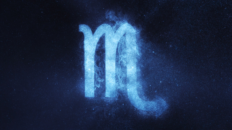 Scorpio symbol against the night sky