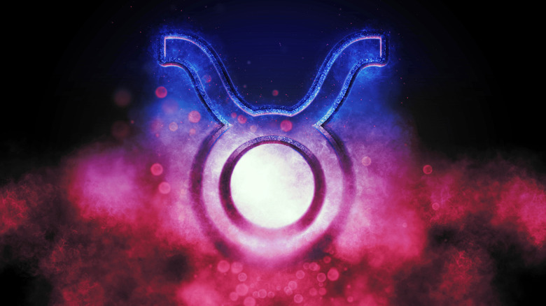 Taurus symbol against the night sky