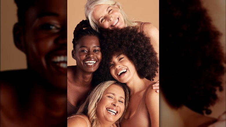 women smiling