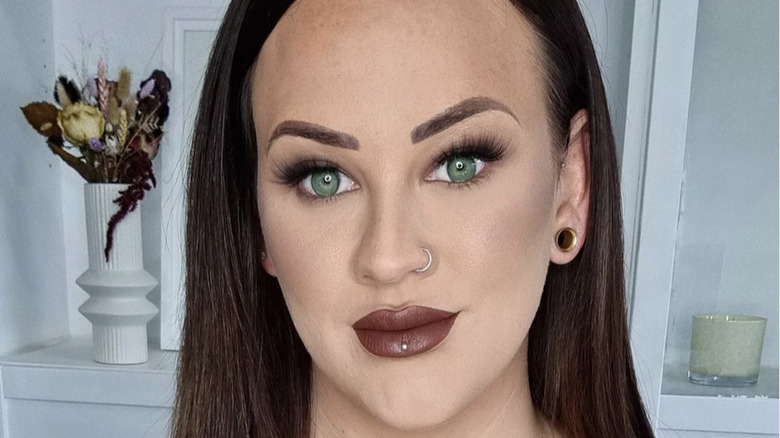 Woman with makeup on 