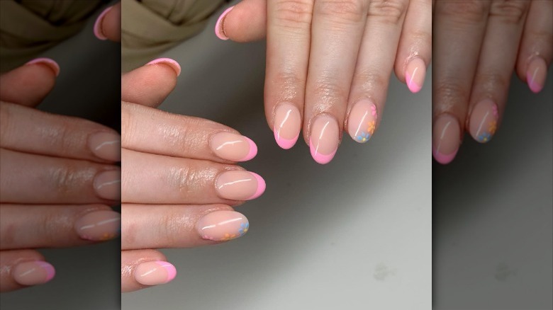 pastel glazed french manicure 