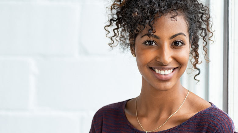 Black woman smiling