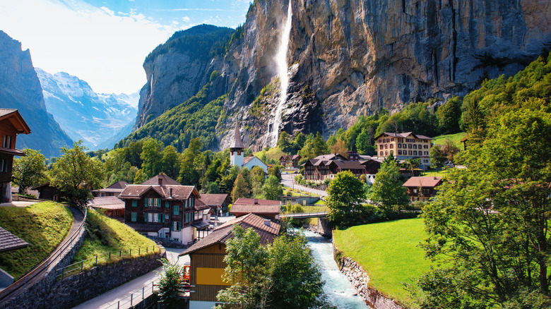 View of town in Switzerland