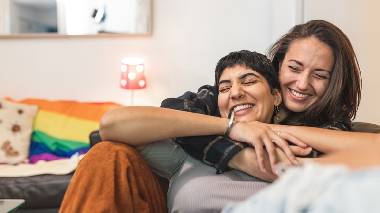 couple embracing