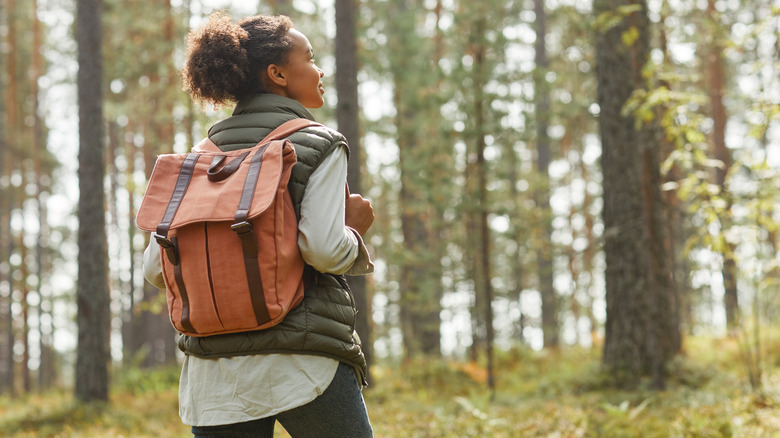 Woman hiking