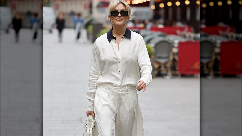 Ashley Roberts' white trousers
