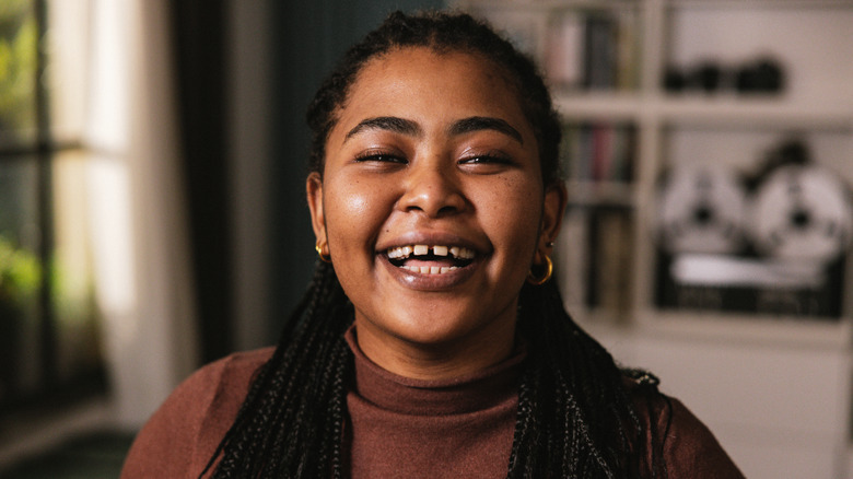 Beautiful woman with tooth gap