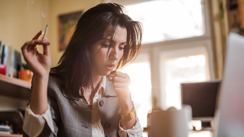 Woman smoking