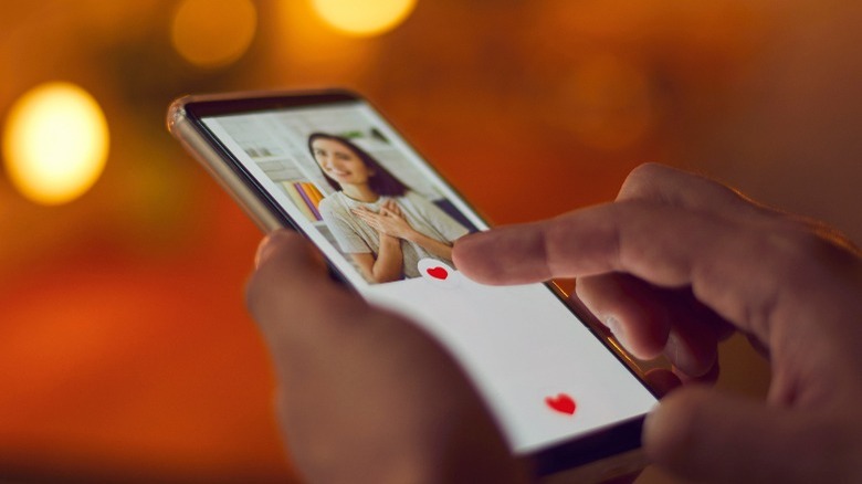 Dating app on smartphone screen