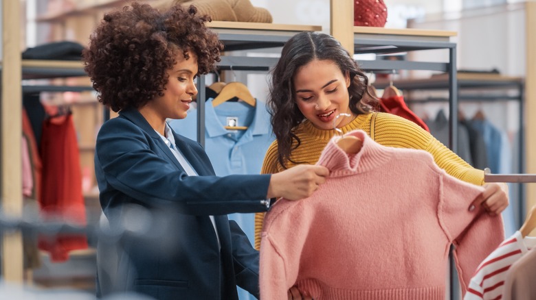 women shopping for clothes