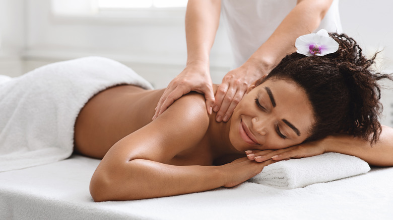 woman getting massage