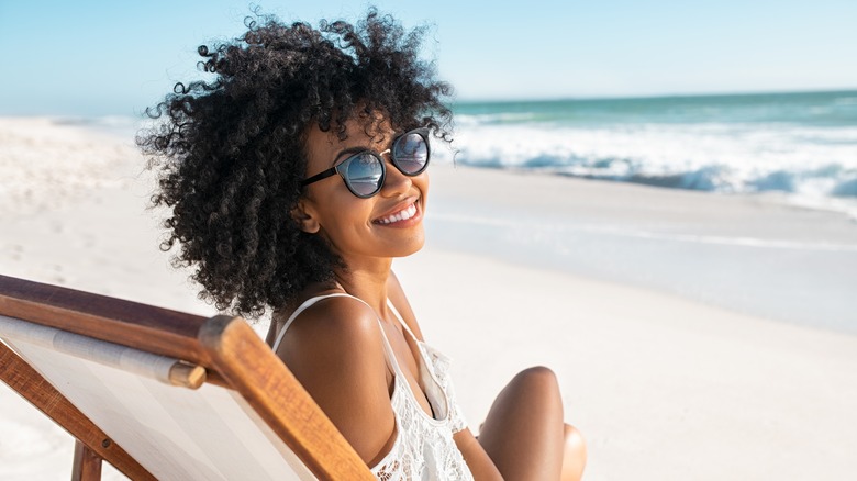 woman at beach